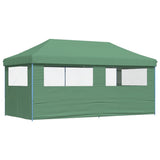 Foldable Party Tent Pop-Up with 3 Sidewalls Green - 45-Degree Angle