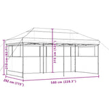 Foldable Party Tent Pop-Up with 3 Sidewalls Green - Extra Image