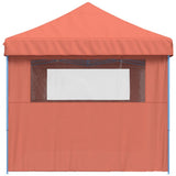 Foldable Party Tent Pop-Up with 3 Sidewalls Terracotta