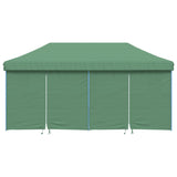 Foldable Party Tent Pop-Up with 4 Sidewalls Green - Side View