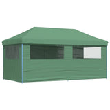 Foldable Party Tent Pop-Up with 4 Sidewalls Green - 45-Degree Angle