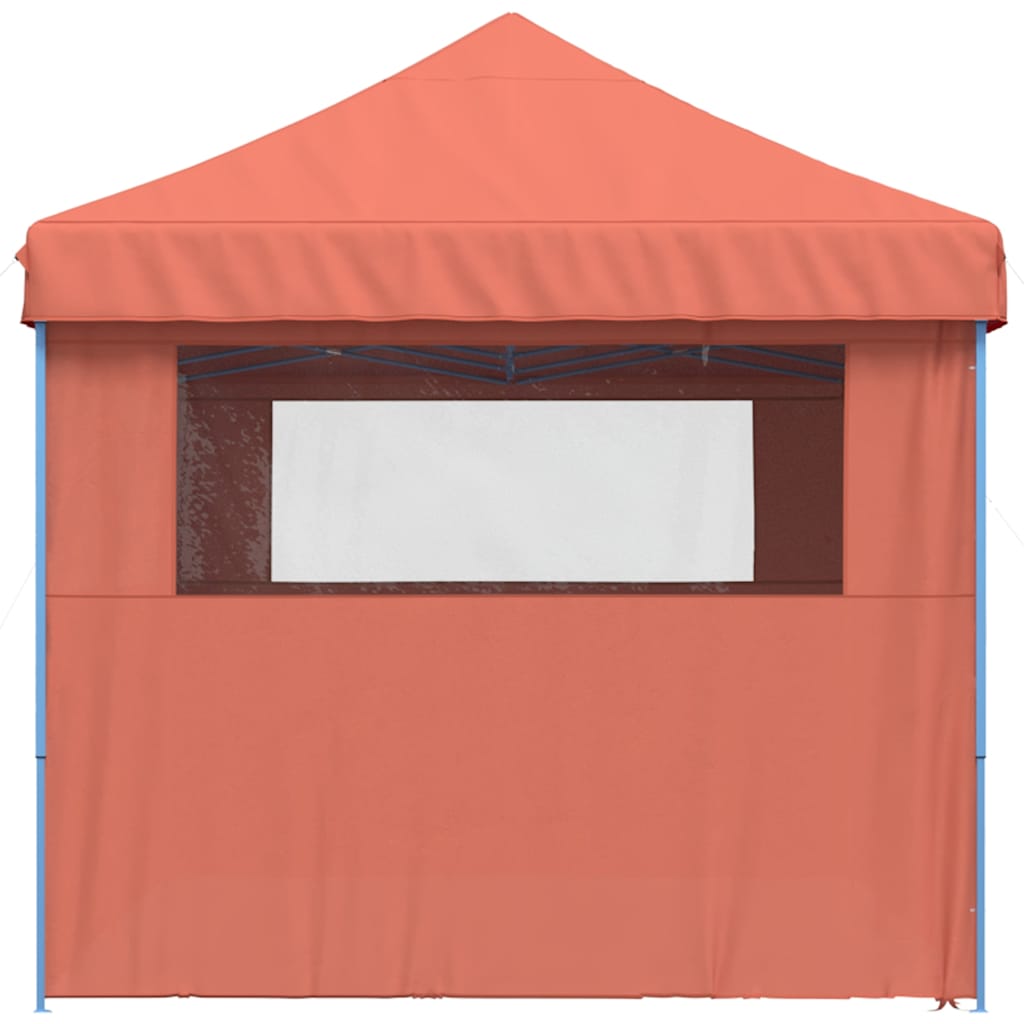 Foldable Party Tent Pop-Up with 4 Sidewalls Terracotta