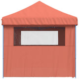 Foldable Party Tent Pop-Up with 4 Sidewalls Terracotta