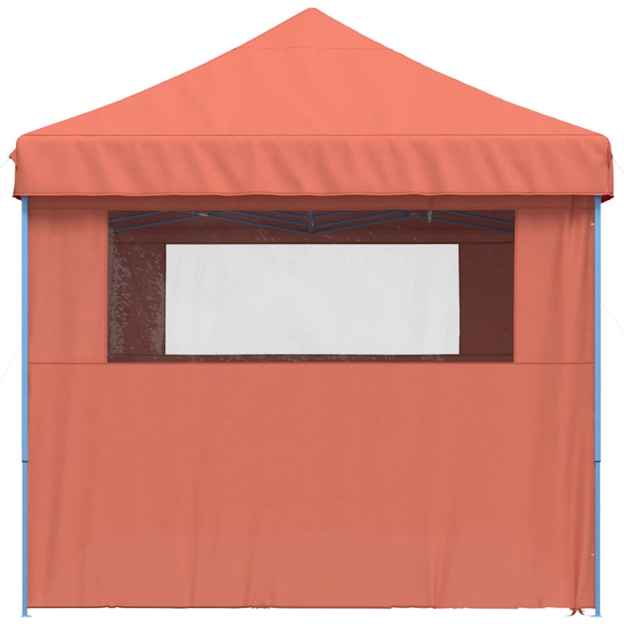 Foldable Party Tent Pop-Up with 4 Sidewalls Terracotta