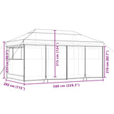 Foldable Party Tent Pop-Up with 4 Sidewalls Terracotta