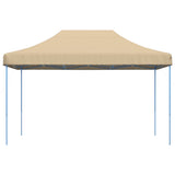 Foldable Party Tent Pop-Up Beige 440x292x315 cm - Side View