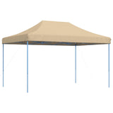 Foldable Party Tent Pop-Up Beige 440x292x315 cm - 45-Degree Angle