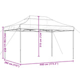 Foldable Party Tent Pop-Up Beige 440x292x315 cm
