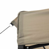 Foldable Party Tent Pop-Up Taupe 440x292x315 cm - Rear View
