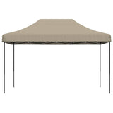 Foldable Party Tent Pop-Up Taupe 440x292x315 cm - Side View