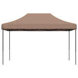 Foldable Party Tent Pop-Up Brown 440x292x315 cm - Side View