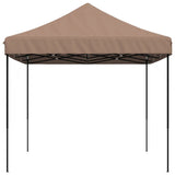 Foldable Party Tent Pop-Up Brown 440x292x315 cm - Top-Down View