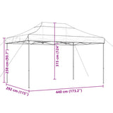 Foldable Party Tent Pop-Up Terracotta 440x292x315 cm - Extra Image