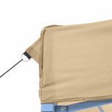 Foldable Party Tent Pop-Up with 3 Sidewalls Beige - Rear View