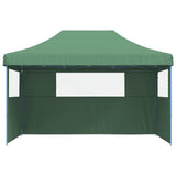 Foldable Party Tent Pop-Up with 3 Sidewalls Green - Side View