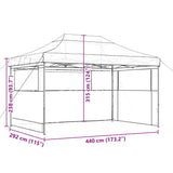 Foldable Party Tent Pop-Up with 3 Sidewalls Green - Extra Image