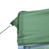 Foldable Party Tent Pop-Up with 4 Sidewalls Green - Rear View