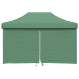 Foldable Party Tent Pop-Up with 4 Sidewalls Green - Side View
