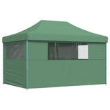 Foldable Party Tent Pop-Up with 4 Sidewalls Green - 45-Degree Angle