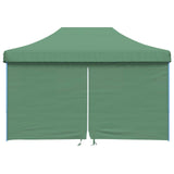 Foldable Party Tent Pop-Up with 4 Sidewalls Green - Side View