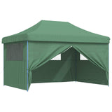 Foldable Party Tent Pop-Up with 4 Sidewalls Green - Low Angle