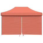Foldable Party Tent Pop-Up with 4 Sidewalls Terracotta