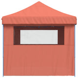 Foldable Party Tent Pop-Up with 4 Sidewalls Terracotta - Top-Down View