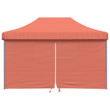 Foldable Party Tent Pop-Up with 4 Sidewalls Terracotta