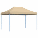 Foldable Party Tent Pop-Up Beige 410x279x315 cm - Front View
