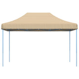 Foldable Party Tent Pop-Up Beige 410x279x315 cm - Side View