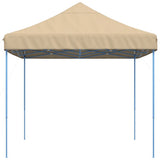 Foldable Party Tent Pop-Up Beige 410x279x315 cm - 45-Degree Angle