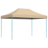 Foldable Party Tent Pop-Up Beige 410x279x315 cm - Top-Down View