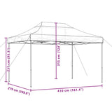 Foldable Party Tent Pop-Up Beige 410x279x315 cm - Extra Image