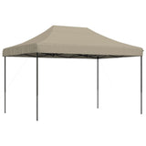 Foldable Party Tent Pop-Up Taupe 410x279x315 cm - Front View