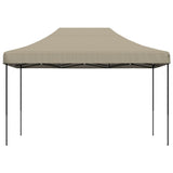 Foldable Party Tent Pop-Up Taupe 410x279x315 cm - Side View