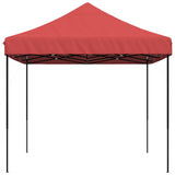 Foldable Party Tent Pop-Up Burgundy 410x279x315 cm - Top-Down View