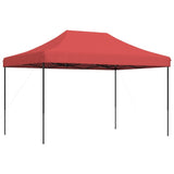 Foldable Party Tent Pop-Up Burgundy 410x279x315 cm - 45-Degree Angle