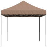 Foldable Party Tent Pop-Up Brown 410x279x315 cm - Top-Down View