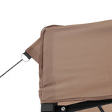 Foldable Party Tent Pop-Up Brown 410x279x315 cm - Close-Up Angle