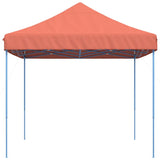 Foldable Party Tent Pop-Up Terracotta 410x279x315 cm - Top-Down View