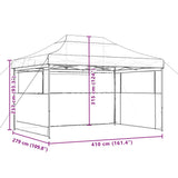 Foldable Party Tent Pop-Up with 3 Sidewalls Beige - Extra Image