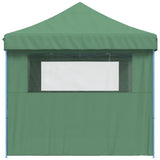 Foldable Party Tent Pop-Up with 3 Sidewalls Green - Top-Down View