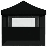 Foldable Party Tent Pop-Up with 3 Sidewalls Black