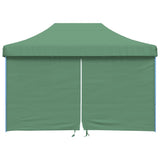 Foldable Party Tent Pop-Up with 4 Sidewalls Green - Side View
