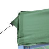 Foldable Party Tent Pop-Up with 4 Sidewalls Green - Low Angle