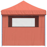 Foldable Party Tent Pop-Up with 4 Sidewalls Terracotta - Top-Down View