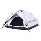 Camping Tent Dome 4-Person White Blackout Fabric Quick Release