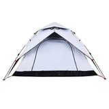 Camping Tent Dome 4-Person White Blackout Fabric Quick Release