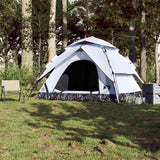 Camping Tent Dome 5-Person White Blackout Fabric Quick Release - Side View