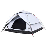 Camping Tent Dome 5-Person White Blackout Fabric Quick Release - Top-Down View
